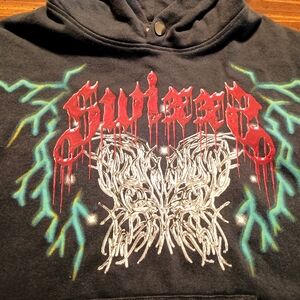 SWIXXZ HOODIE - Small // Sweatshirt Top Sweater Pullover Hooded Jacket Fashion